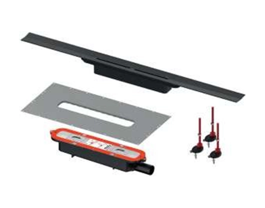 Комплект для монтажа душевого профиля TECEdrainprofile с черным PVD покрытием